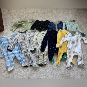 Baby Pajamas Assorted Colors - Newborn sz